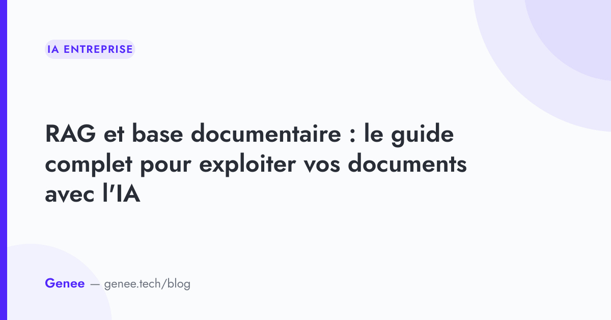 Slide Rag Ia RAG et Base Documentaire IA | Genee